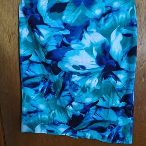 Floral Blue and White Skirt